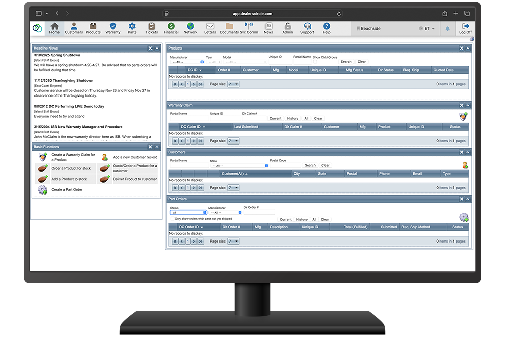 DealersCircle platform sample